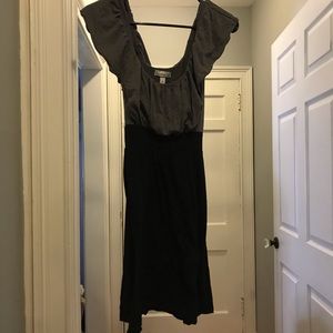 Speechless Gray and Black Dress